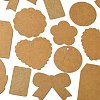 80Pcs 8 Styles Blank Kraft Paper Gift Tags CDIS-FS0001-05-2