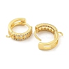 Rack Plating Brass Micro Pave Cubic Zirconia Hoop Earring Findings EJEW-C102-21A-G-2
