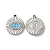 304 Stainless Steel Enamel Pendants STAS-Q001-29P-2