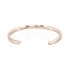 Ion Plating(IP) 304 Stainless Steel Cuff Bangles BJEW-K222-02RG-3