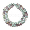 Transparent Electroplate Glass Beads Strands EGLA-F158-HP02-A-2