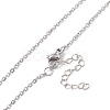Natural Mixed Gemstone Beaded Curved Rectangle Pendant Necklace NJEW-P274-06-5