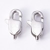 Tarnish Resistant 304 Stainless Steel Lobster Claw Clasps STAS-P190-06-2