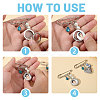 4Pcs 2 Styles 316 Stainless Steel and Alloy Diffuser Locket Pendants Brooches Sets JEWB-CA00014-4