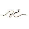 Antique Bronze Brass Earring Hooks Ear Wire Hooks X-KK-Q365-AB-NF-2