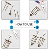 Brass Slide On End Clasp Tubes KK-Q747-11A-AB-2