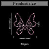 Butterfly Hotfix Glass Rhinestone DIY-WH0453-71A-01-2