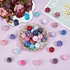 40Pcs 20 Colors Resin Rhinestone Beads RESI-PA0001-25-4