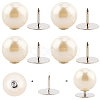 20Pcs ABS Plastic Pearl No Sewing Buttons BUTT-CY0001-22B-1