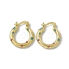 Colorful Cubic Zirconia Huggie Hoop Earrings EJEW-F294-15G-2