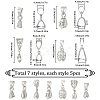 35Pcs 7 Styles Rack Plating Brass Ice Pick Pinch Bails KK-SC0005-60-2
