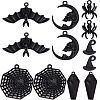 SUNNYCLUE 36Pcs 6 Style Halloween Theme Alloy Enamel Pendants FIND-SC0004-37-1