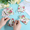 4 Styles Flower Print Burlap Packing Pouches ABAG-BBC0001-03A-3