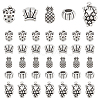 150pcs 5 styles Tibetan Style Zinc Alloy European Large Hole Beads FIND-PH0023-70-1