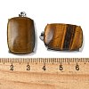Natural Tiger Eye Pendants G-Z070-01P-05-3