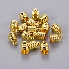 Brass Cord Ends X-KK-D218-9x6-G-1