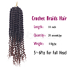 Spring Twist Ombre Colors Crochet Braids Hair OHAR-G005-25-5