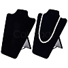 Velvet with Paper Bust Necklace Display Stands NDIS-WH0016-08-1