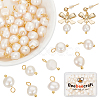 40Pcs Natural Cultured Freshwater Pearl Oval Charms PALLOY-BBC0001-03-1