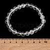 Natural Quartz Crystal Round Beaded Stretch Bracelets GG-CBA12F1-02C-12-5