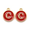 Golden Plated Alloy Enamel Charms X-ENAM-S118-03C-1