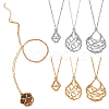 6Pcs 6 Styles 304 Stainless Steel Cable Chain Necklace Makings NJEW-PH0001-34B-1
