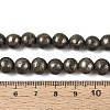 Natural Pyrite Beads Strands X-G-S249-01-8mm-4