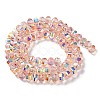Transparent Electroplate Glass Beads Strands GLAA-Q099-C01-03-1-2