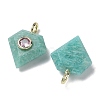 Natural Amazonite Faceted Pendants G-F819-03G-02-2