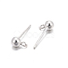 925 Sterling Silver Ear Stud Findings X-STER-K167-042C-S-2