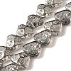 Transparent Electroplate Glass Beads Strands EGLA-F158-PL02-1