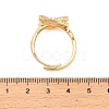 Flower Brass Micro Pave Cubic Zirconia Cup Peg Ring Settings for Half-drilled Beads KK-NH0009-06G-3