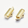 Long-Lasting Plated Brass Slide On End Clasps KK-K193-119G-NF-2
