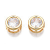 Brass Clear Cubic Zirconia Multi-Strand Links KK-N233-151-2