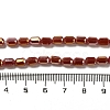 Electroplate Glass Beads Strands EGLA-D031-01O-4