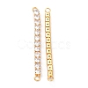 Brass Clear Round Cubic Zirconia Links Connectors ZIRC-G170-23B-G-2