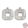 Rhodium Plated 925 Sterling Silver Charms STER-C003-04P-1