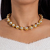 Alloy & CCB Plastic Beaded Necklaces FS-WG4655B-25-1