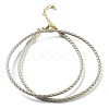 Polyester Cord Braided Necklace Makings MAK-L043-03G-07-1