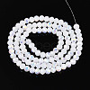 AB Color Plated Opaque Glass Rondelle Beads Strands EGLA-T029-4mm-09B-2