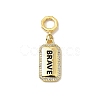 Brass Micro Pave Cubic Zirconia Pendants KK-C111-02G-02-1
