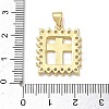 Religion Cross Brass Micro Pave Clear Cubic Zirconia Pendants CU-CBA83A6-03G-G02-3