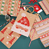 36Pcs 6 Styles Christmas Paper Shopping Bags with Handles ABAG-CA0001-18-4
