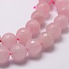 Natural Rose Quartz Beads Strands G-G736-13-8mm-3