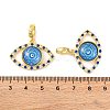 Rack Plating Brass Micro Pave Cubic Zirconia Pendant KK-H486-20G-03-3