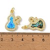 Brass Micro Pave Cubic Zirconia Pendants KK-A197-30G-3