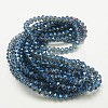 Electroplate Glass Beads Strands EGLA-D020-8x5mm-M2-3