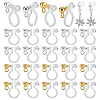 24Pcs 2 Colors Resin with Stainless Steel Clip-on Earring Findings FIND-PH0026-55-6