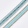 Satin Ribbon and Two Rows Rhinestone(Hot Melt Adhesive On The Back) OCOR-S114-01C-2