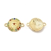 Alloy Connector Charms with Colorful Rhinestone FIND-H039-72G-1